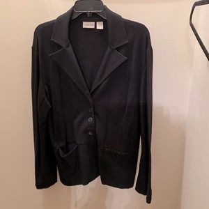 Chico's Size 3 Black rayon blazer